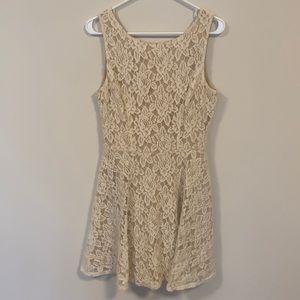Lace cream colored dress